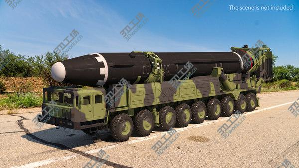 images/goods_img/20210312/3D Hwasong-15 Transporter Erector Vehicle with Intercontinental Ballistic Missile Clean/4.jpg